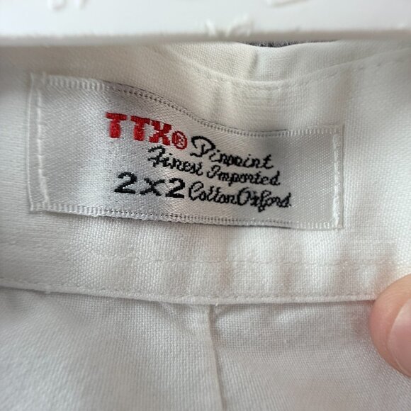 Gitman Bros 18.5 35 USA Oxford French Cuff Point TTX Cotton Pinpoint White Solid - Picture 14 of 16